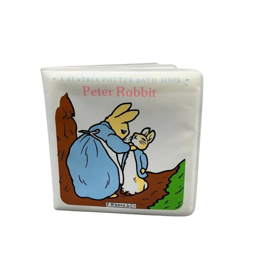 Beatrix Potter Bath Book Peter Rabbit Plastic 1989 Frederick Warne & Co VTG 6
